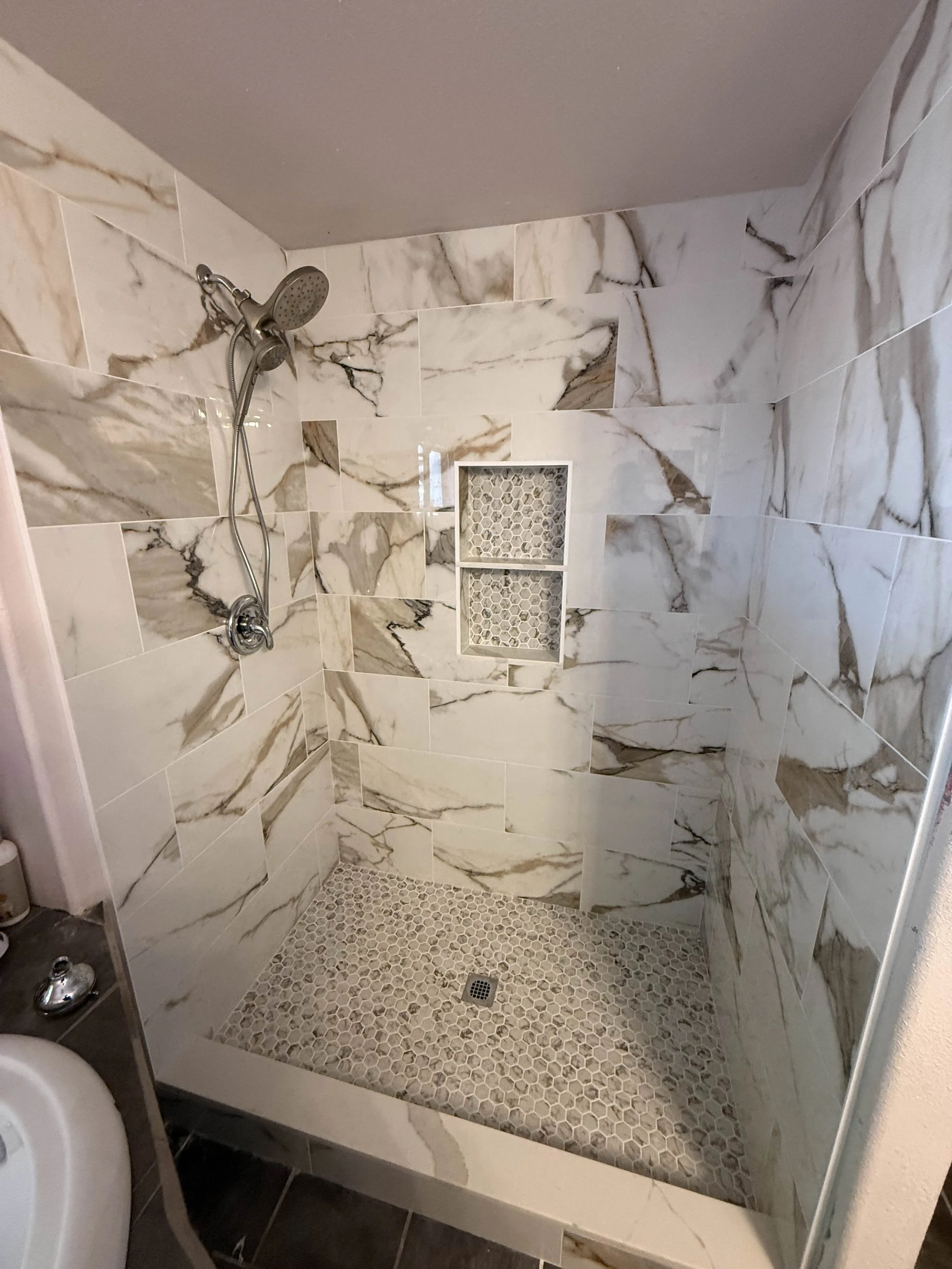 Completed & Retiled Shower